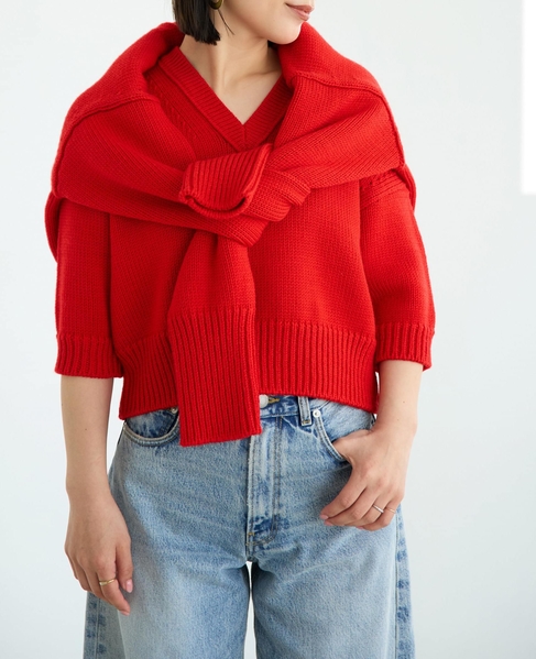 ローゲージウールプルオーバー（アンサンブル可） 詳細画像 レッド 8