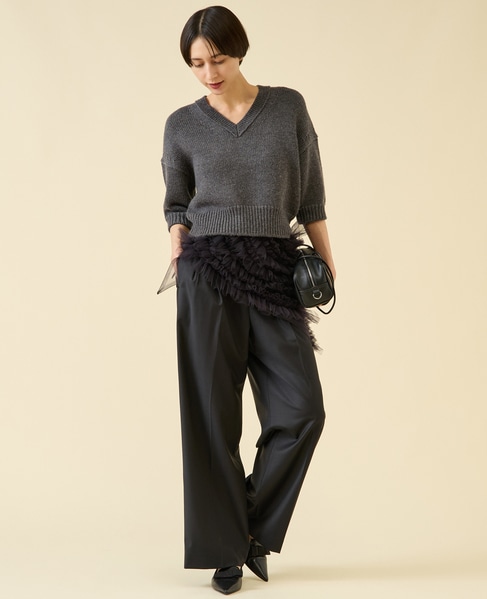 ローゲージウールプルオーバー（アンサンブル可） 詳細画像 チャコール 5