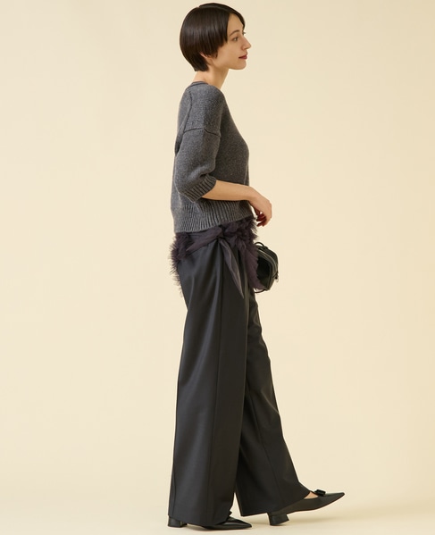 ローゲージウールプルオーバー（アンサンブル可） 詳細画像 チャコール 6