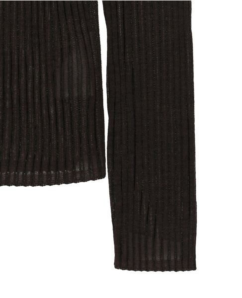 シアープレーティングニット 詳細画像 ブラウン 4