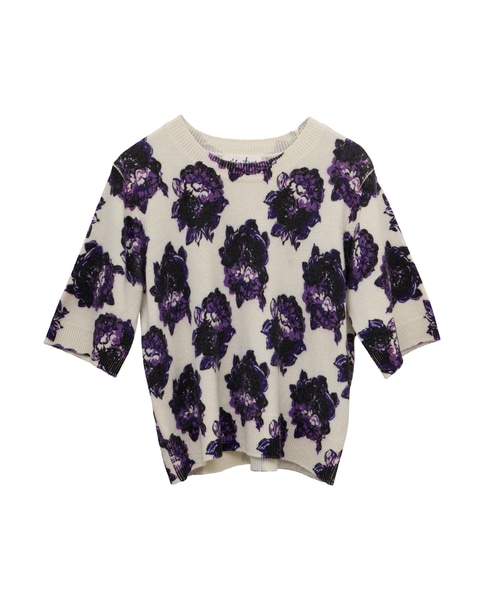 【l’heritage martinique/レリタージュ マルティニーク】フラワープリントプルオーバー 詳細画像 アイボリー 1