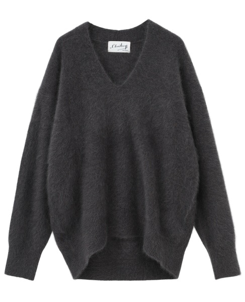 【l’heritage martinique/レリタージュ マルティニーク】ラクーンVネックプルオーバー 詳細画像 チャコール 1