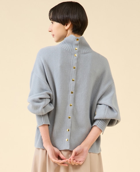 《定番》カシミヤミックスウールタートル 詳細画像 ブルーグレー 3