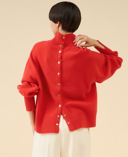 《定番》カシミヤミックスウールタートル 詳細画像 レッド 3