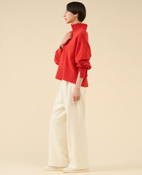《定番》カシミヤミックスウールタートル 詳細画像 レッド 5