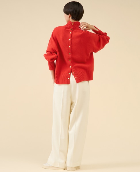 《定番》カシミヤミックスウールタートル 詳細画像 レッド 6