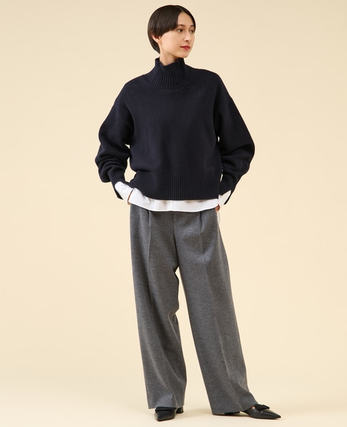 《定番》カシミヤミックスウールタートル 詳細画像 ネイビー 5
