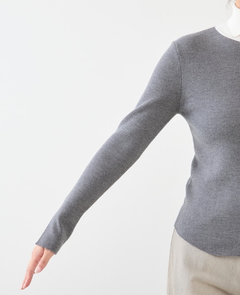 ウールリブスタンドカラー 詳細画像 グレー 10