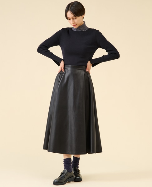 ウールリブスタンドカラー 詳細画像 ネイビー 5