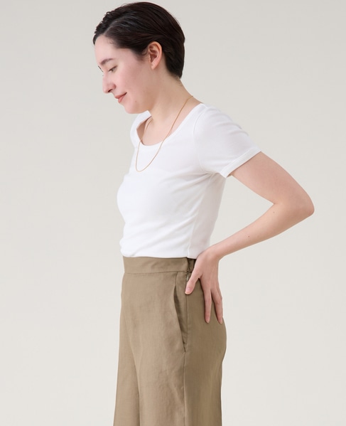 《定番》コットンフライスTシャツ 詳細画像 ホワイト 2