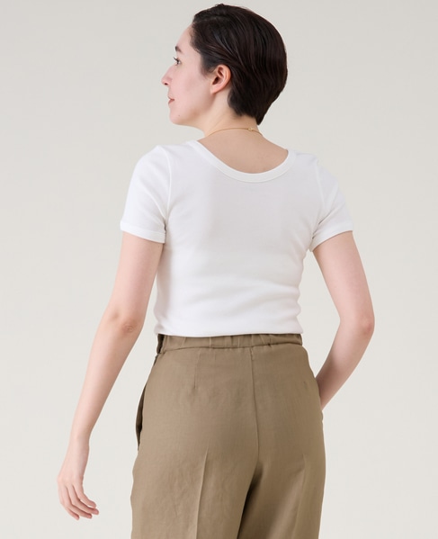 《定番》コットンフライスTシャツ 詳細画像 ホワイト 3