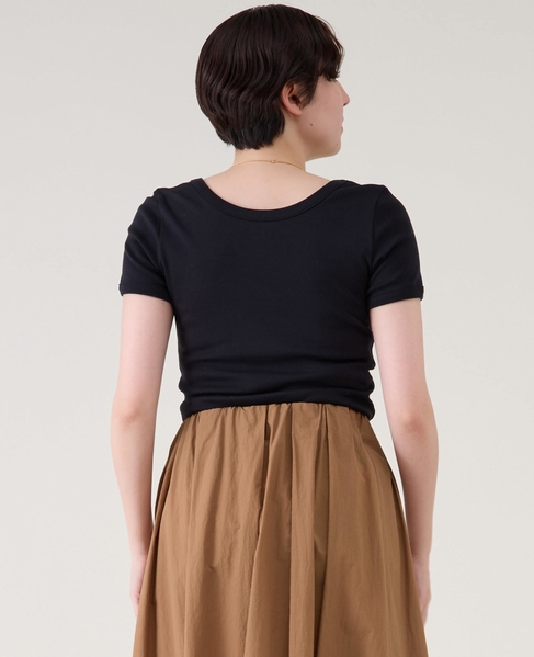 《定番》コットンフライスTシャツ 詳細画像 ブラック 3