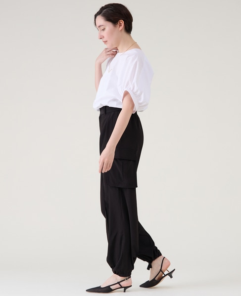 ファブリックコンビギャザープルオーバー 詳細画像 ホワイト 5