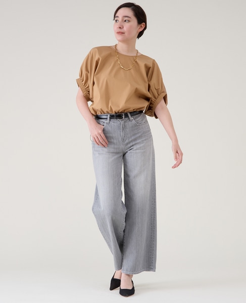 ファブリックコンビギャザープルオーバー 詳細画像 ベージュ 3