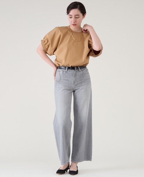 ファブリックコンビギャザープルオーバー 詳細画像 ベージュ 4