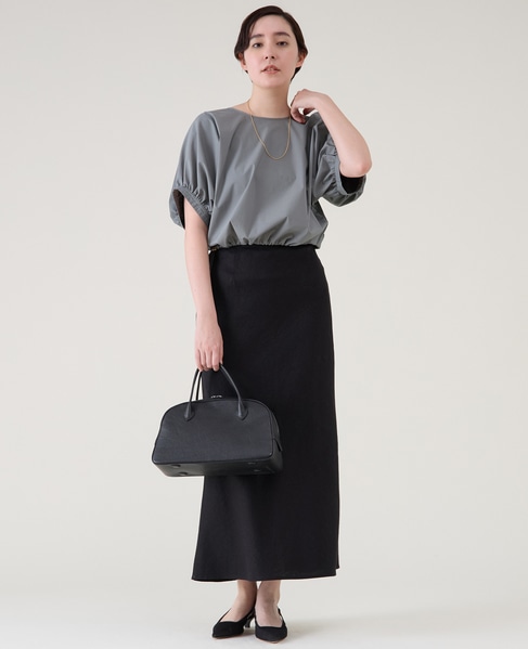 ファブリックコンビギャザープルオーバー 詳細画像 グレー 5