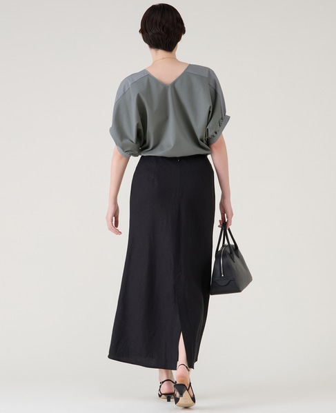 ファブリックコンビギャザープルオーバー 詳細画像 グレー 7