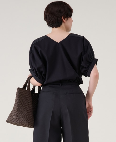 ファブリックコンビギャザープルオーバー 詳細画像 ブラック 3