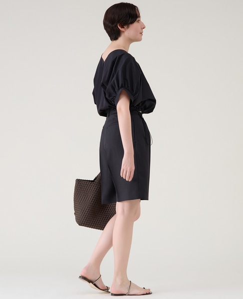 ファブリックコンビギャザープルオーバー 詳細画像 ブラック 7