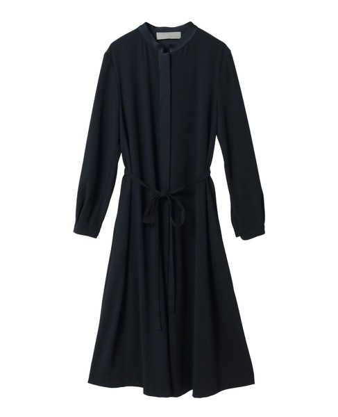 【J&M DAVIDSON / ジェイアンドエムデヴィッドソン】SATIN STAND COLLAR DRESS 詳細画像 ネイビー 1