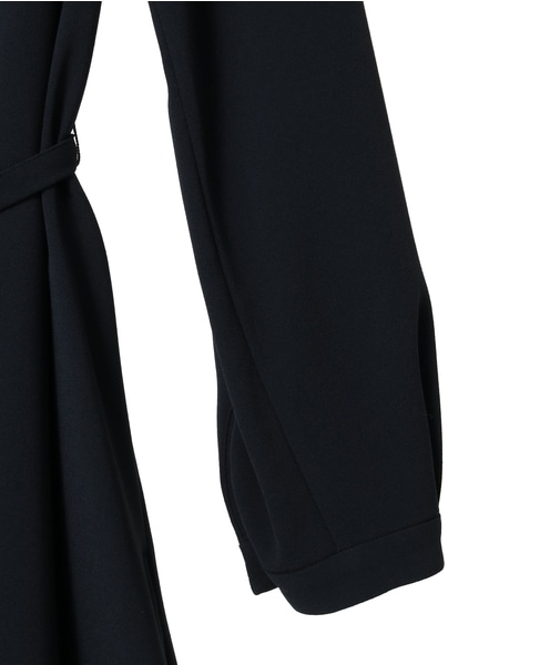 【J&M DAVIDSON / ジェイアンドエムデヴィッドソン】SATIN STAND COLLAR DRESS 詳細画像 ネイビー 4