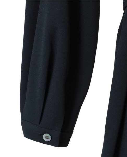 【J&M DAVIDSON / ジェイアンドエムデヴィッドソン】SATIN STAND COLLAR DRESS 詳細画像 ネイビー 5