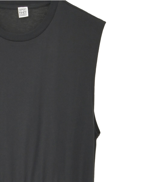 【TOTEME/トーテム】Sleeveless Cotton Tee Dress 詳細画像 ブラック 4