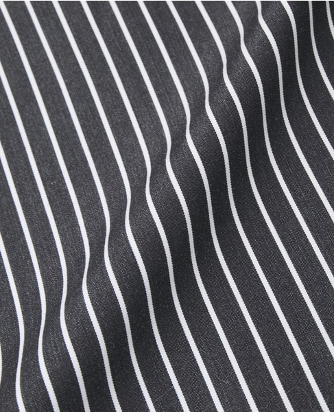 【TOTEME/トーテム】Striped Kimono-Sleeve Shirtdress 詳細画像 ブラック 7