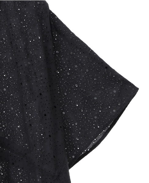 【MARIHA/マリハ】草原の光のカフタン Lace Arabesque Black 詳細画像 ブラック 4