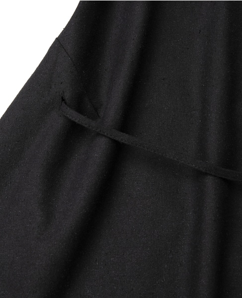 【BASERANGE/ベースレンジ】LONG SLEEVE APRON DRESS 詳細画像 ブラック 6