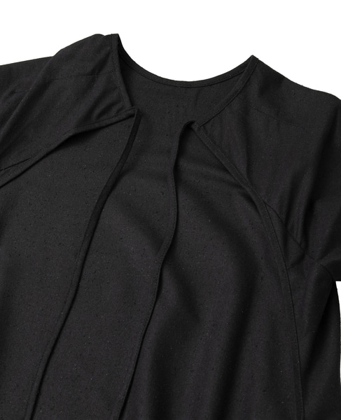 【BASERANGE/ベースレンジ】LONG SLEEVE APRON DRESS 詳細画像 ブラック 7