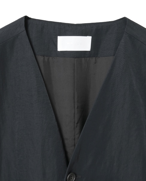 【MARGE /マージ 】Taffeta frill detail gilet 詳細画像 ブラック 3