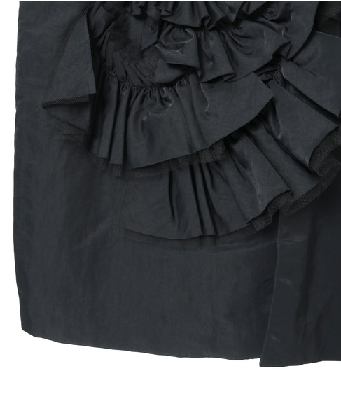 【MARGE /マージ 】Taffeta frill detail gilet 詳細画像 ブラック 5