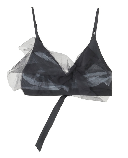 【MARGE /マージ 】Tulle cropped bustier 詳細画像 ブラック 1