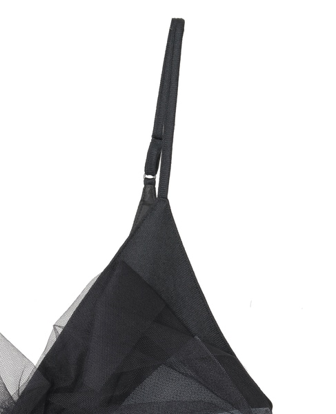 【MARGE /マージ 】Tulle cropped bustier 詳細画像 ブラック 4