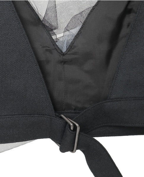 【MARGE /マージ 】Tulle cropped bustier 詳細画像 ブラック 5