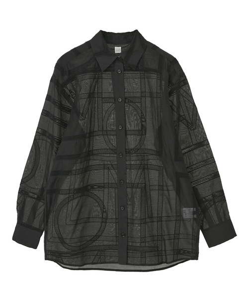 【TOTEME/トーテム】Classic Crochet Shirt 詳細画像 ブラック 1