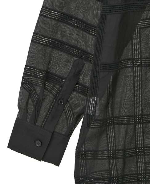 【TOTEME/トーテム】Classic Crochet Shirt 詳細画像 ブラック 6