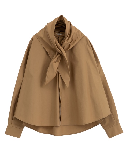 【CARVEN /カルヴェン】SH303-BOW SHIRT 詳細画像 ベージュ 1