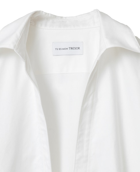 【TU ES MON TRESOR /トゥ エ モン トレゾア】Oxford Vareuse Shirt 詳細画像 ホワイト 3