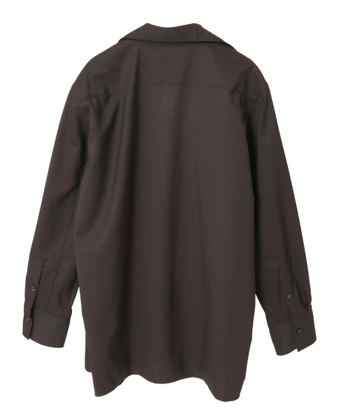 【TU ES MON TRESOR /トゥ エ モン トレゾア】Wool Vareuse Shirt 詳細画像 ブラウン 2