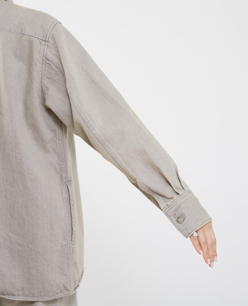 《別注》【TU ES MON TRESOR /トゥ エ モン トレゾア】The Opal Denim Over Shirt for martinique 25th Anniversary 詳細画像 ライトグレー 17