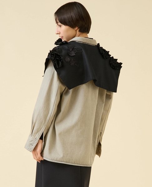 《別注》【TU ES MON TRESOR /トゥ エ モン トレゾア】The Opal Denim Over Shirt for martinique 25th Anniversary 詳細画像 ライトグレー 5