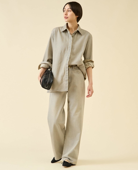 《別注》【TU ES MON TRESOR /トゥ エ モン トレゾア】The Opal Denim Over Shirt for martinique 25th Anniversary 詳細画像 ライトグレー 7