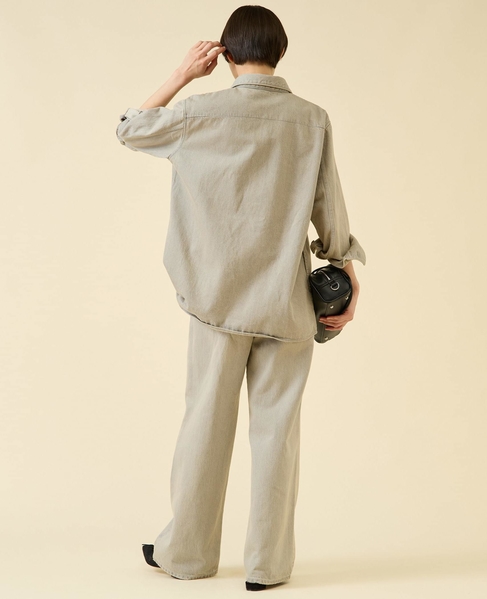 《別注》【TU ES MON TRESOR /トゥ エ モン トレゾア】The Opal Denim Over Shirt for martinique 25th Anniversary 詳細画像 ライトグレー 9