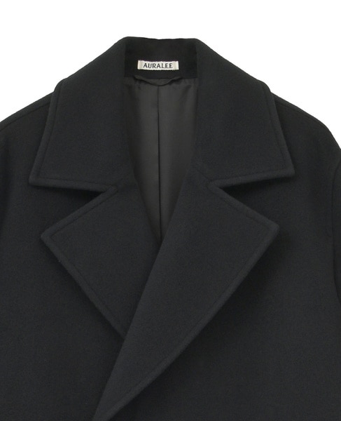 【AURALEE/オーラリー】SUPER FINE WOOL MOSSER CHESTERFIELD COAT 詳細画像 ブラック 3