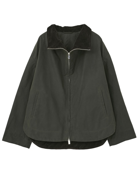 【TOTEME/トーテム】Zipped funnel jacket 詳細画像 カーキ 1