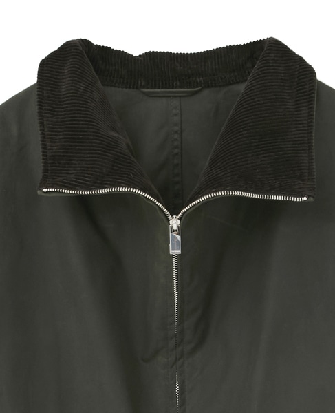 【TOTEME/トーテム】Zipped funnel jacket 詳細画像 カーキ 3
