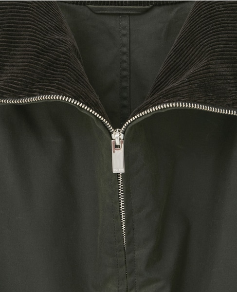 【TOTEME/トーテム】Zipped funnel jacket 詳細画像 カーキ 6