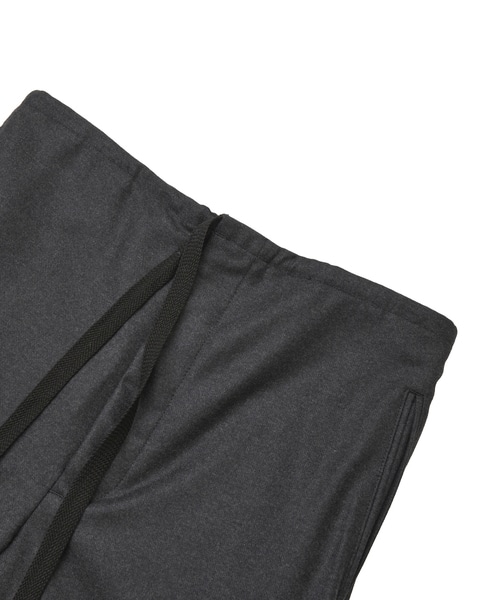 【AURALEE/オーラリー】WOOL FULLING FLANNEL DRAWSTRING PANTS 詳細画像 チャコールグレー 3